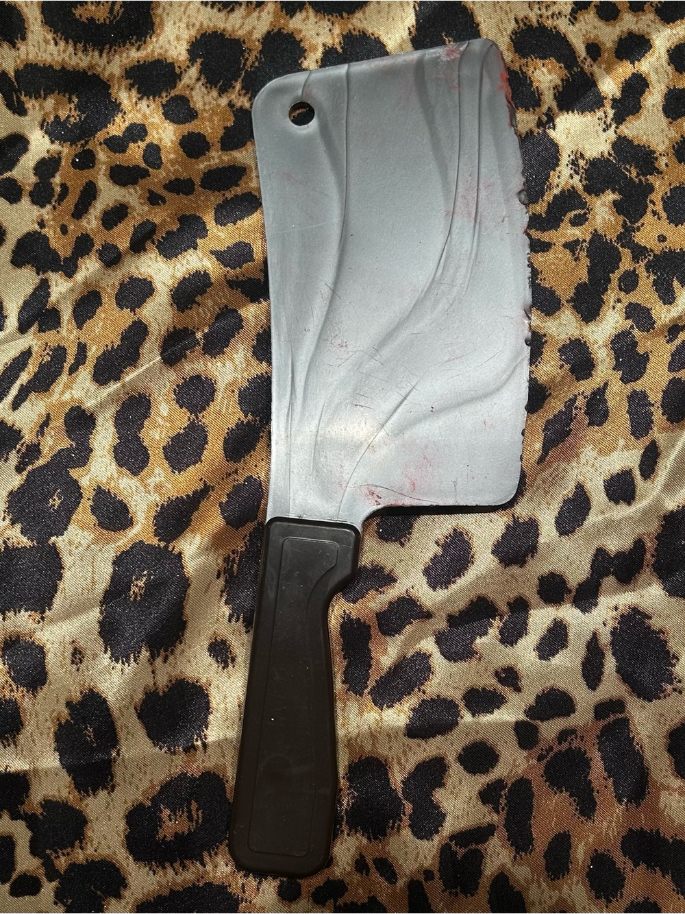 Halloween Plastic Bloody Meat Cleaver Fake Knife Prop